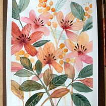 My project in Artistic Floral Watercolor: Connect with Nature course. Ilustração tradicional, Pintura, Pintura em aquarela e Ilustração botânica projeto de alto1mezzo - 12.12.2021