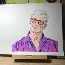 My project in Creative Portraits with Markers course. Desenho de retrato projeto de Jeni Bylsma - 12.12.2021