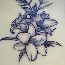 Mi Proyecto del curso: Tatuaje botánico con puntillismo. Projekt z dziedziny Trad, c, jna ilustracja, Projektowanie tatuaż, R i sunek botaniczn użytkownika Judit Esteban - 12.12.2021