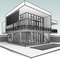 Mon projet du cours : Conception et modélisation architecturale en 3D avec Revit. Projekt z dziedziny 3D,  Architektura, Architektura wnętrz,  Modelowanie 3D, Architektura c, frowa i Wizualizacja architektoniczna użytkownika Hamza MEHAZZEM - 12.12.2021