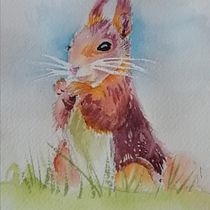 Mon projet du cours : Portraits expressifs d'animaux à l'aquarelle. Un projet de Illustration traditionnelle, Aquarelle, Dessin réaliste et Illustration naturaliste de Tine FRANCOIS - 12.12.2021