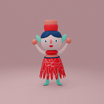 Mi Proyecto del curso: Creación de personajes kawaii en 3D con Blender  Ein Projekt aus dem Bereich Traditionelle Illustration, Design von Figuren, Digitale Illustration, 3-D-Modellierung und Manga von Emilia Escalante Ariza - 12.12.2021