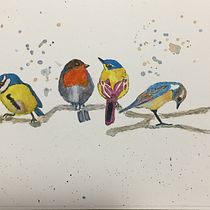 My project in Artistic Watercolor Techniques for Illustrating Birds course. Traditional illustration, Watercolor Painting, Realistic Drawing, and Naturalistic Illustration project by yvonnejvirgo - 12.11.2021