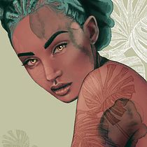 My project in Illustrated Portraits with Procreate course. Ilustração tradicional, Ilustração vetorial, Ilustração digital, e Desenho de retrato projeto de montichromium - 13.12.2021