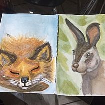 Meu projeto do curso: Técnicas experimentais de aquarela para principiantes. Traditional illustration, Fine Arts, Watercolor Painting, and Naturalistic Illustration project by Natalia Ribeiro - 12.14.2021