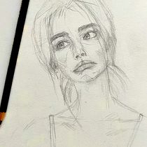 My final project in Portrait Sketchbooking: Explore the Human Face course. Een project van  Schetsen,  Tekening,  Portrettekening,  Artistieke tekening y Sketchbook van Alec Palacio Zuluaga - 12.12.2021