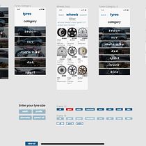 My project in App Design: Wheels & Tyres a simple app for searching and buying wheels and tyres. UX / UI, Mobile Design, and App Design project by Muhammet Koshayev - 12.14.2021