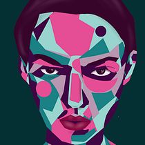 Custom.flow.art (IG): Portret geometryczny z użyciem Procreate. Traditional illustration, and Digital Illustration project by majamalasiewicz - 12.13.2021