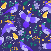 Magpies ! - @jumile_illustrations. Un progetto di Illustrazione tradizionale, Pattern design, Disegno, Illustrazione digitale e Illustrazione botanica di leajulienne1 - 15.12.2021