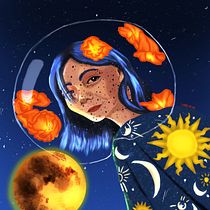 Mi Proyecto del curso: Retratos digitales de fantasía con Photoshop. Traditional illustration, Drawing, Digital Illustration, Portrait Drawing, Digital Drawing, and Digital Painting project by erickau - 12.11.2021