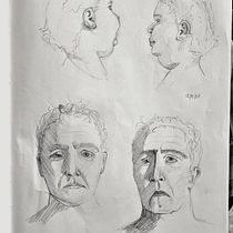 My project in Portrait Sketchbooking: Explore the Human Face course. Een project van  Schetsen,  Tekening,  Portrettekening,  Artistieke tekening y Sketchbook van s_kowalska0702 - 16.12.2021