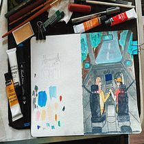 My project in Exploratory Sketchbook: Find Your Drawing Style course. Traditional illustration, Sketching, Creativit, Drawing, Watercolor Painting, Sketchbook, and Gouache Painting project by mashitahsahar - 12.17.2021