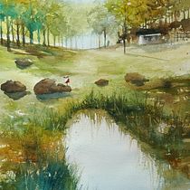Il mio progetto del corso: Paesaggi naturali ad acquerello. Un progetto di Belle arti, Pittura e Pittura ad acquerello di cristina turolla - 17.12.2021