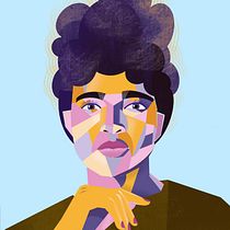 My project in Geometric Portraits with Procreate course. Un progetto di Illustrazione tradizionale e Illustrazione digitale di Naomi Rubenchik - 17.12.2021