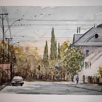 Mi Proyecto del curso: Creación de paisajes contemporáneos en acuarela. Projekt z dziedziny  Sztuki piękne i Malowanie akwarelą użytkownika ANGEL MACIAS - 18.12.2021
