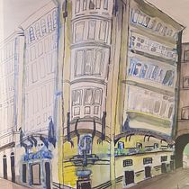 Mi Proyecto del curso: Sketching arquitectónico para ilustraciones urbanas. Design, Traditional illustration, Sketching, Architectural Illustration, and Sketchbook project by Jarry - 12.18.2021
