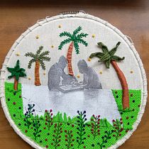 Mi Proyecto del curso: Bordado en fotografías sobre tela. Photograph, Collage, Paper Craft, Printing, Embroider, DIY, and Textile Design project by elisalv13 - 12.19.2021