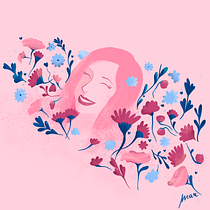 Mi Proyecto del curso: Retrato ilustrado con elementos botánicos. Un progetto di Illustrazione tradizionale, Illustrazione digitale, Illustrazione botanica e Disegno digitale di Mar López Sánchez-Seco - 19.12.2021