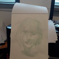 Mon projet du cours : Portrait artistique à l’aquarelle. Fine Arts, Painting, Watercolor Painting, and Portrait Drawing project by K-mille Agregator - 12.13.2021