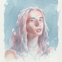 Mi Proyecto del curso: Retrato artístico en acuarela. Fine Arts, Painting, Watercolor Painting, and Portrait Drawing project by Edgar Martínez Mendoza - 12.20.2021