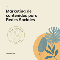 Mi Proyecto del curso: Marketing de contenidos para redes sociales: Elegir Natural. Un proyecto de Marketing, Marketing Digital, Marketing de contenidos, Marketing para Facebook, YouTube Marketing y Marketing para Instagram de Alicia Perez - 20.12.2021