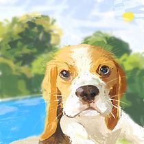 Mi Proyecto del curso: Creación de caricaturas con Infinite Painter PERRO OBSERVANDO POR LA VENTANA. Traditional illustration, and Digital Illustration project by Adriana Rey - 12.20.2021