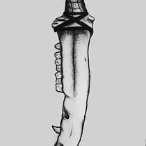 Tatuaje para principiantes: Daga de Cain. Tattoo Design project by Nadia Colaprisca - 12.20.2021