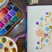 Meu projeto do curso: Criação de uma composição floral em aquarela. Un progetto di Illustrazione tradizionale, Belle arti, Pittura, Pittura ad acquerello, Illustrazione botanica e Illustrazione naturalistica di Lays Antunes Girão - 20.12.2021
