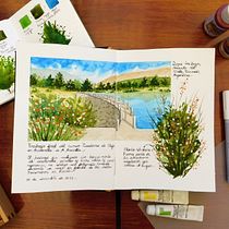 Mi Proyecto del curso: Cuaderno de viaje en acuarela. Traditional illustration, Watercolor Painting, Architectural Illustration, and Sketchbook project by Eugenia Brandan - 12.21.2021