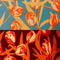 My project - Polina Oshu's Botanical Patterns in a Sketchbook course . Ilustração tradicional, Pattern Design, Ilustração botânica, e Sketchbook projeto de Rianne Vogels - 21.12.2021