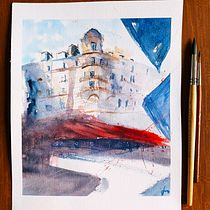 Meu projeto do curso: Desenho arquitetônico com aquarela e tinta. Sketching, Drawing, Watercolor Painting, Architectural Illustration, Sketchbook & Ink Illustration project by Simone Pompêo - 12.22.2021