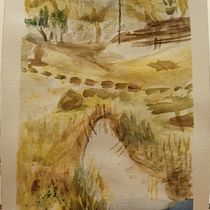 Mi Proyecto del curso: Paisajes naturales en acuarela. Projekt z dziedziny  Sztuki piękne,  Malarstwo i Malowanie akwarelą użytkownika Sandra Armijo - 22.12.2021