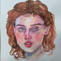 Mi Proyecto del curso: Retrato contemporáneo en acuarela. Un proyecto de Bellas Artes, Pintura, Pintura a la acuarela y Dibujo de Retrato de Jethzabet Yañez - 20.12.2021