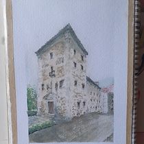 Ene proiektua: Arabako dorretxe bat. Sketching, Drawing, Watercolor Painting, Architectural Illustration, Sketchbook & Ink Illustration project by Popol Gorria - 12.22.2021