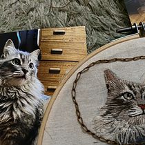 Mi Proyecto del curso: Needle painting para principiantes. Embroider, Naturalistic Illustration, and Textile Design project by Tania Cayuman Melillan - 12.23.2021