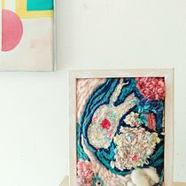 Rabbit punch. Accessor, Design, Arts, Crafts, Embroider, Decoration, Fiber Arts, Punch Needle, Weaving, Textile Design, and Traditional illustration project by Veronica Lam - 12.16.2021
