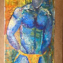 Mi Proyecto del curso: Dibujo expresivo de la figura humana: explora formas y colores. Fine Arts, Pencil Drawing, Drawing, Portrait Drawing, Realistic Drawing, Figure Drawing, and Gouache Painting project by Tano K (Luciano) - 12.23.2021