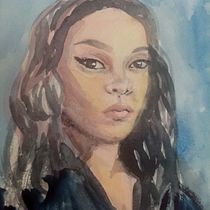 Mi Proyecto del curso: Retrato artístico en acuarela. Fine Arts, Painting, Watercolor Painting, and Portrait Drawing project by Eli Candiani - 11.14.2021