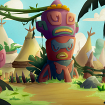 Meu projeto do curso: Concept Art: introdução ao design de cenários - Tiki Enviroments. Traditional illustration, Film, Video, TV, Animation, Digital Illustration, Video Games, Concept Art, and Game Design project by Gilberson Andrade - 12.23.2021
