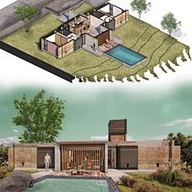 Pabellón . Un proyecto de Arquitectura, Paisajismo, Ilustración digital, Arquitectura digital e Ilustración arquitectónica de Elizabeth Tasambay - 18.12.2021