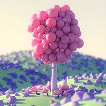 The Pink Tree Ein Projekt aus dem Bereich 3D, 3-D-Animation, 3-D-Modellierung und 3-D-Design von Scott Freeman - 23.12.2021