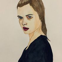 Mon projet du cours : Portrait à l'aquarelle d'après une photo. Traditional illustration, Watercolor Painting, and Portrait Drawing project by navytop_73 - 12.26.2021