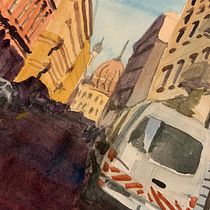 My project in Architectural Illustration with Watercolor course. Un projet de Illustration traditionnelle, Esquisse , Dessin, Aquarelle, Illustration architecturale , et Carnet de croquis de ngaire_w - 25.12.2021