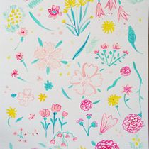 Mi Proyecto del curso: Estampados florales en acuarela con colores vibrantes. Traditional illustration, Pattern Design, Watercolor Painting, and Botanical Illustration project by Beatriz Pérez Peiró - 12.26.2021