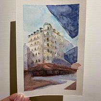 My project in Architectural Sketching with Watercolor and Ink course. Sketching, Drawing, Watercolor Painting, Architectural Illustration, Sketchbook & Ink Illustration project by Chai KahYan - 12.26.2021