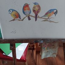My project in Artistic Watercolor Techniques for Illustrating Birds course. Traditional illustration, Watercolor Painting, Realistic Drawing, and Naturalistic Illustration project by frietha - 12.26.2021