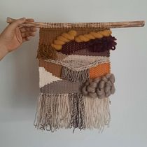 Meu projeto do curso: Introdução à tapeçaria em tear manual. Een project van Ontwerp van accessoires,  Interieurdecoratie, Textiel, Weven y Textielontwerp van ramos.ana1 - 26.12.2021