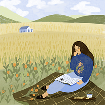 My project in Illustrated Stories with Procreate: Explore Brushes and Textures course. Ilustração tradicional, Ilustração digital, Desenho digital, Sketchbook, e Narrativa projeto de Oanh Pham - 27.12.2021