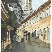 My project in Architectural Illustration with Watercolor course. Un projet de Illustration traditionnelle, Esquisse , Dessin, Aquarelle, Illustration architecturale , et Carnet de croquis de Aparna Surve - 27.12.2021