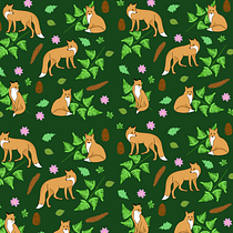 Mon projet du cours : Illustration numérique de motifs inspirés de la faune et la flore. Un progetto di Illustrazione tradizionale, Pattern design, Disegno, Illustrazione digitale e Illustrazione botanica di Amandine - 22.12.2021
